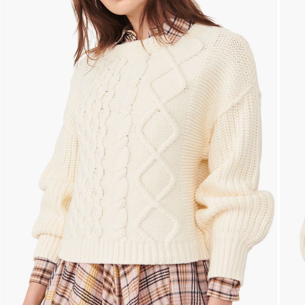 Free People oversized cream sweater